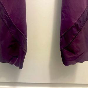 Purple lululemon leggings scalloped on bottom